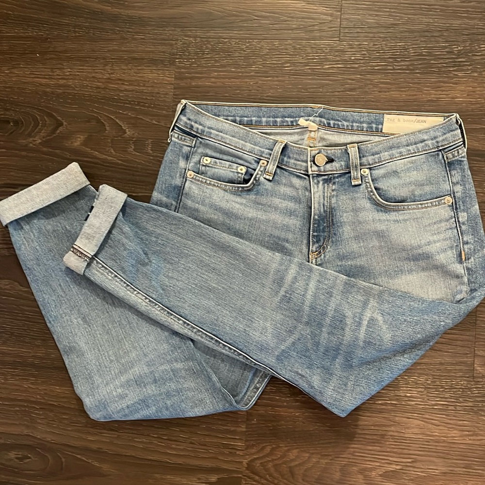 Rag & Bone low-rise light blue jeans